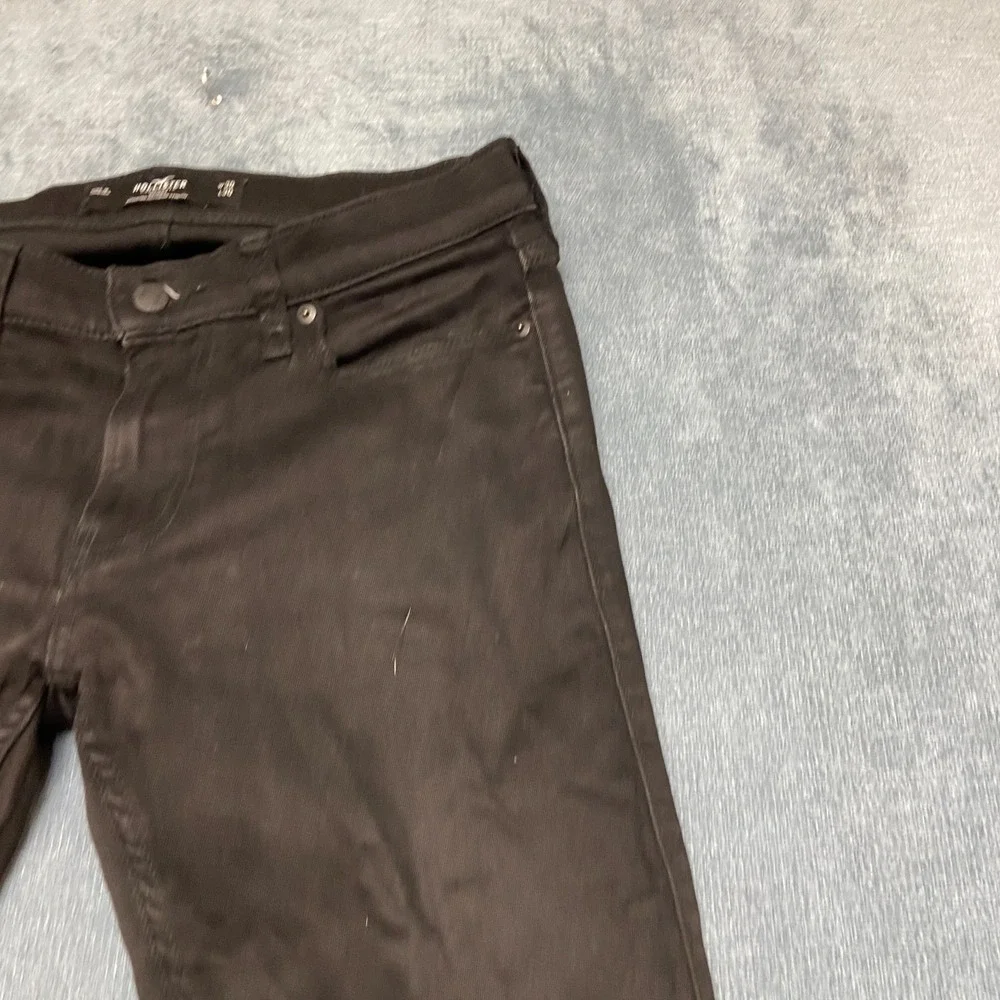 Hollister Jeans Mens 30x30 Black Denim Low Rise Streetwear Grunge Skinny Leg